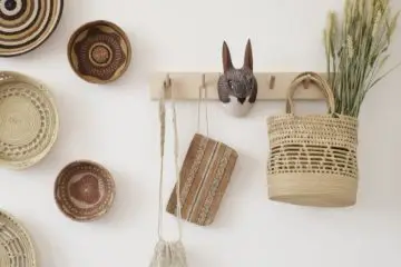 Pochette tissée caramel Finca Home - Ambiance 1
