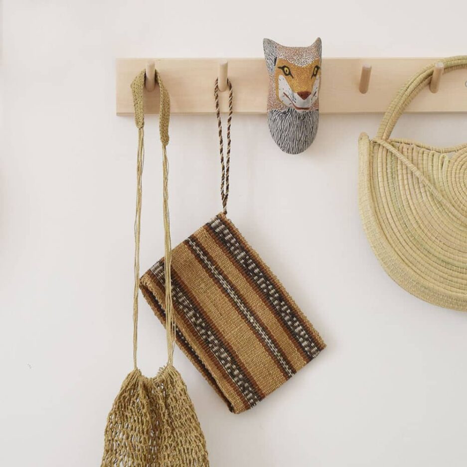 Ambiance 2 pochette tissé café - Finca Home