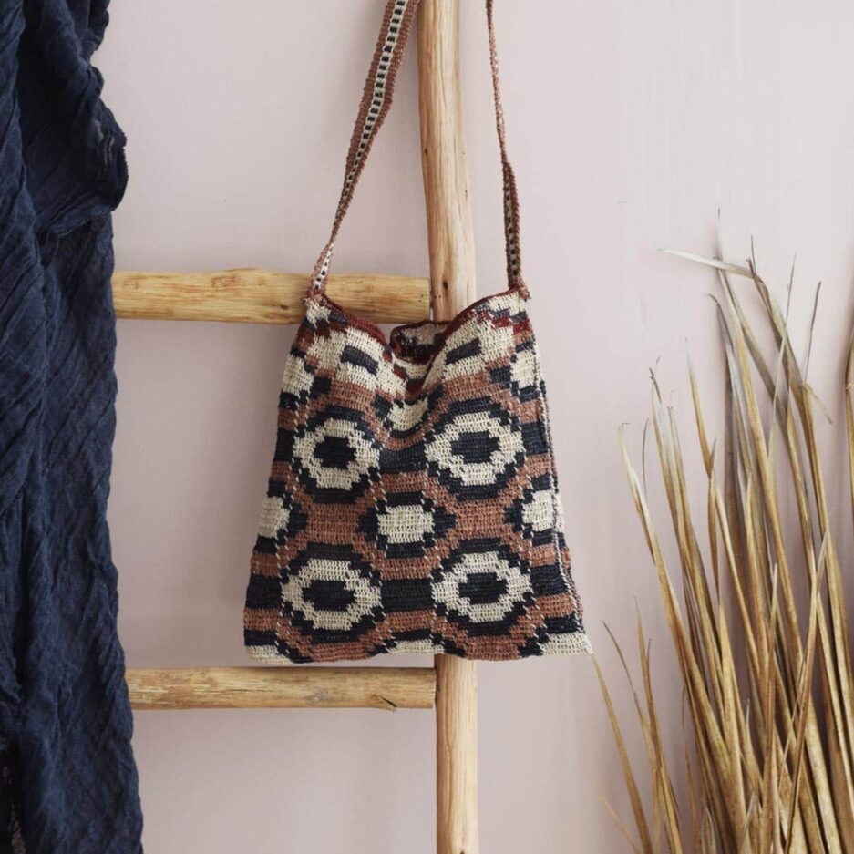 Sac tissé à motifs bleus Finca Home