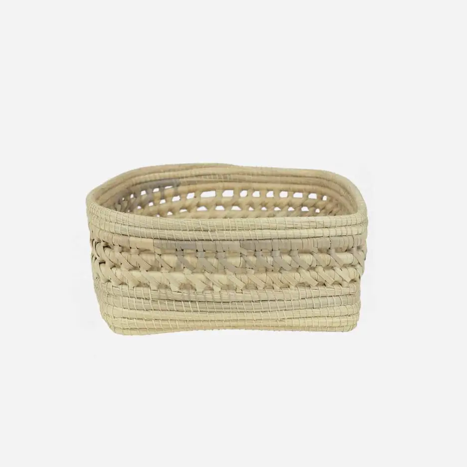 Corbeille tressée carrée en fibres végétales Finca Home