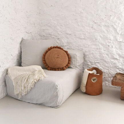 Grand sac seau en cuir