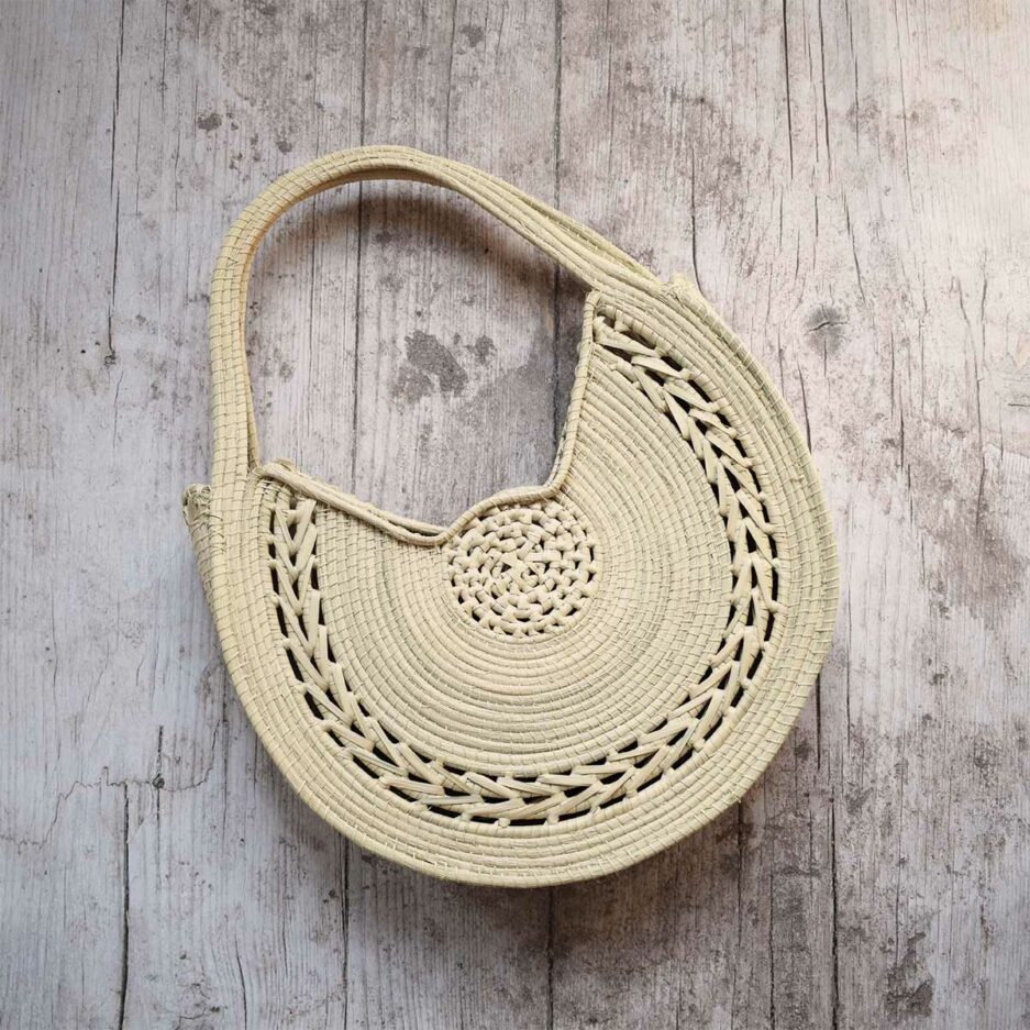 Sac rond demi-lune en palmier Finca Home