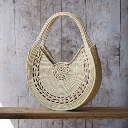 Sac rond demi-lune en palmier Finca Home