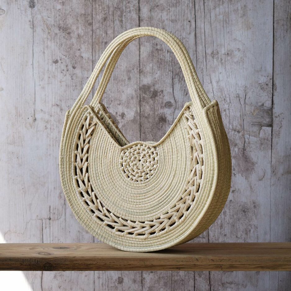 Sac rond demi-lune en palmier Finca Home
