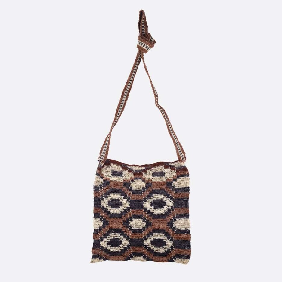 Sac tissé à motifs bleus Finca Home - Détails