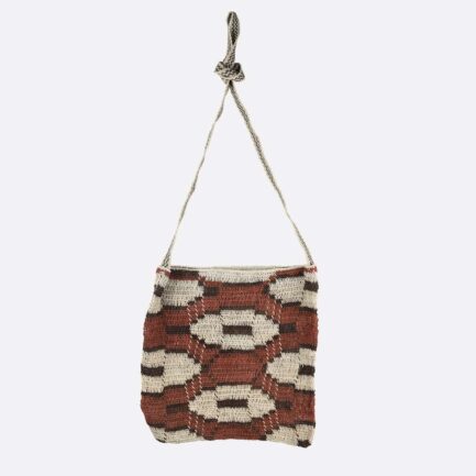 Sac tissé à motifs rouges