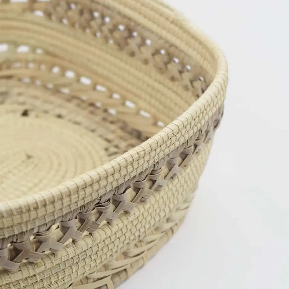 Corbeille tressée fond rond en fibres végétales Finca Home - Zoom