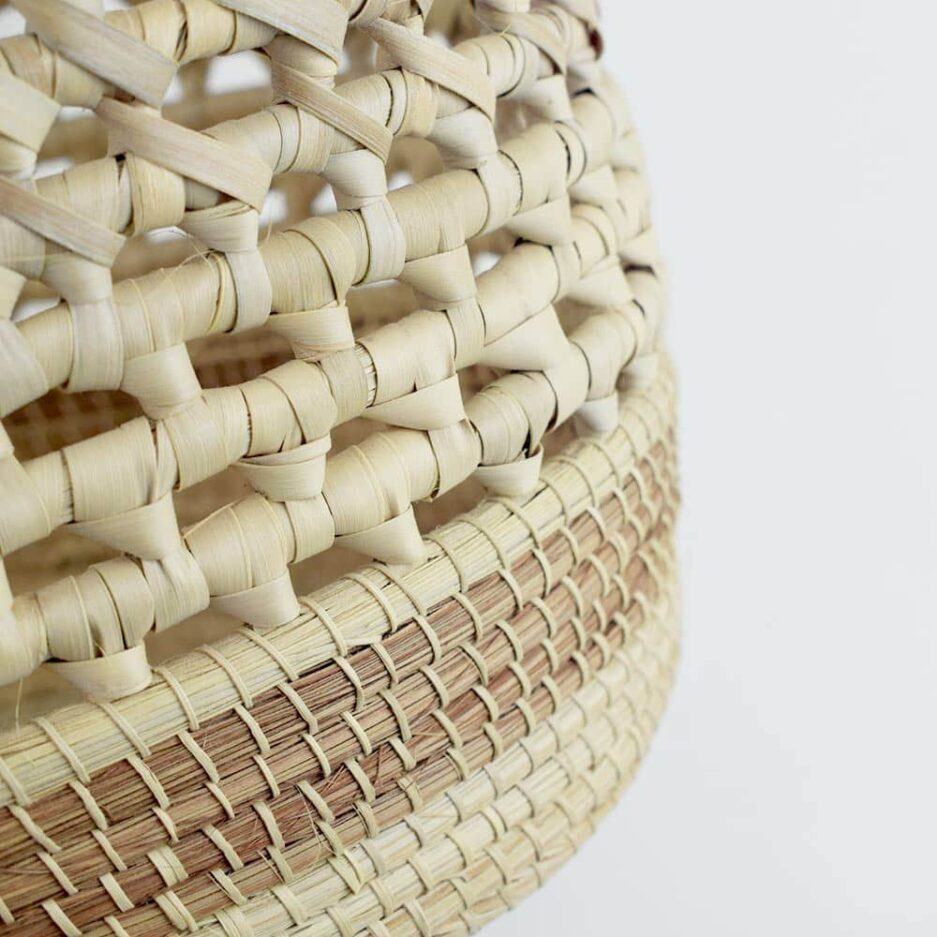 Panier tressé L coloré naturel Finca Home - Zoom