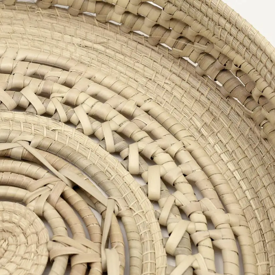 Plateau tressé XL en palmier Finca Home - Zoom