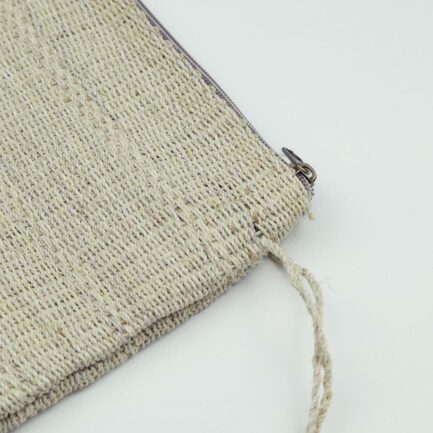 Pochette tissée écru