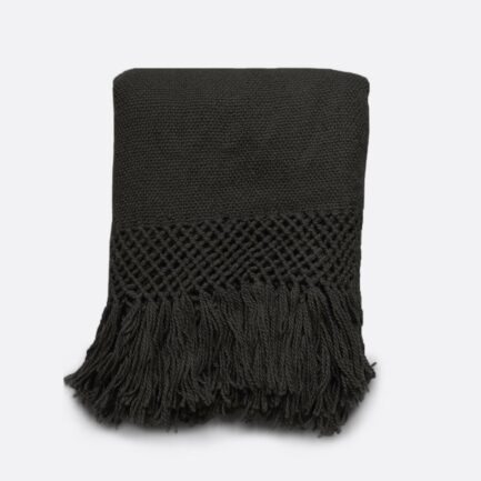 Plaid lama noir Lucia