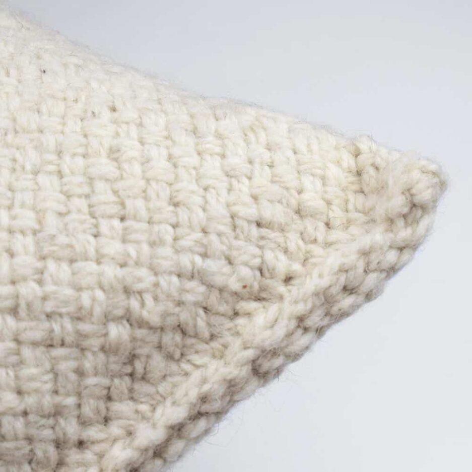 Coussin ethnique carré 50x50 blanc Finca Home - Zoom