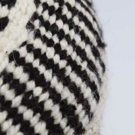 Coussin rond à motifs blanc
