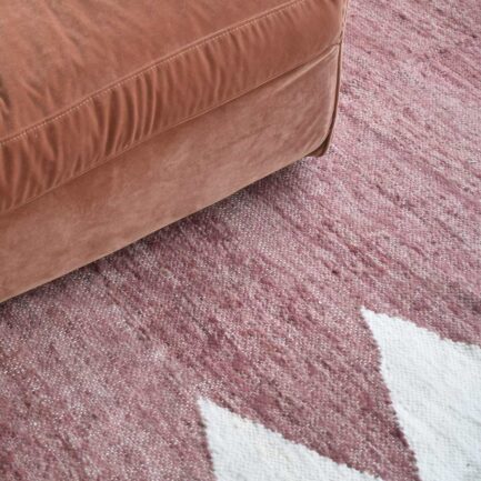 Tapis en laine terracotta