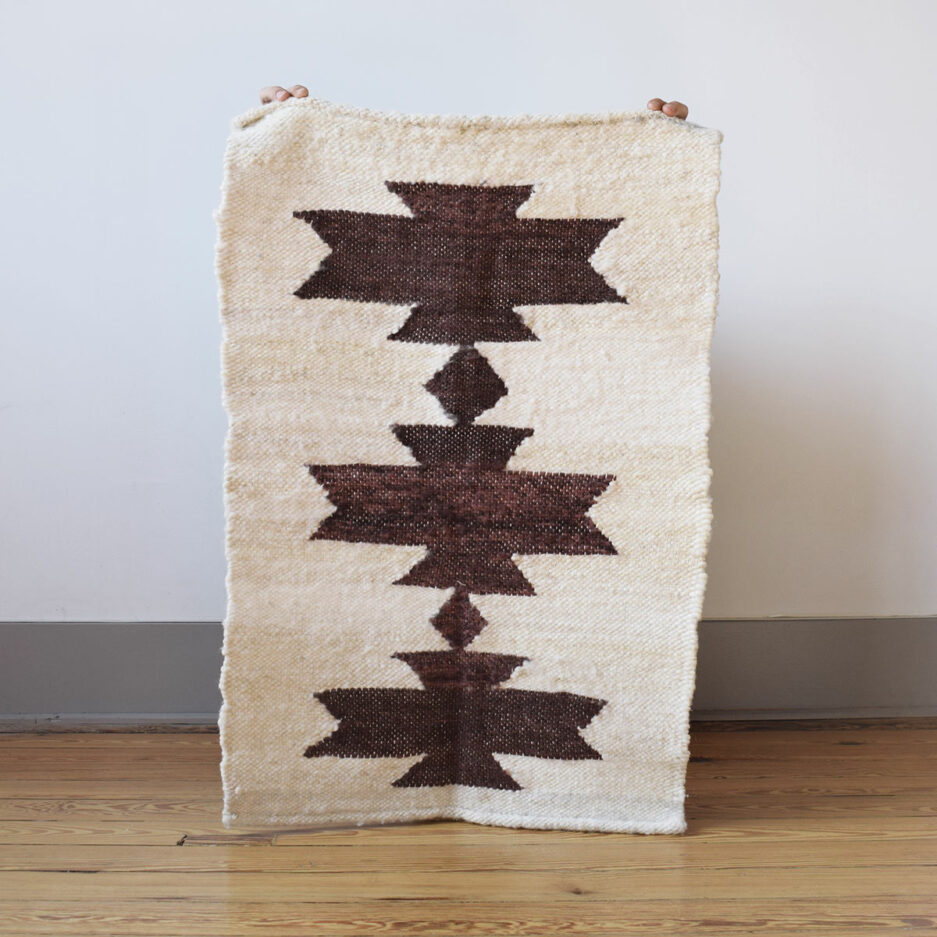 Mini tapis en laine acajou Finca Home