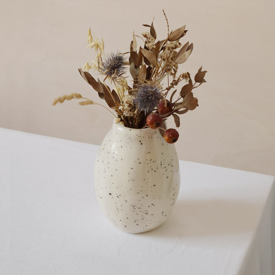 Petit vase moucheté en céramique Finca Home