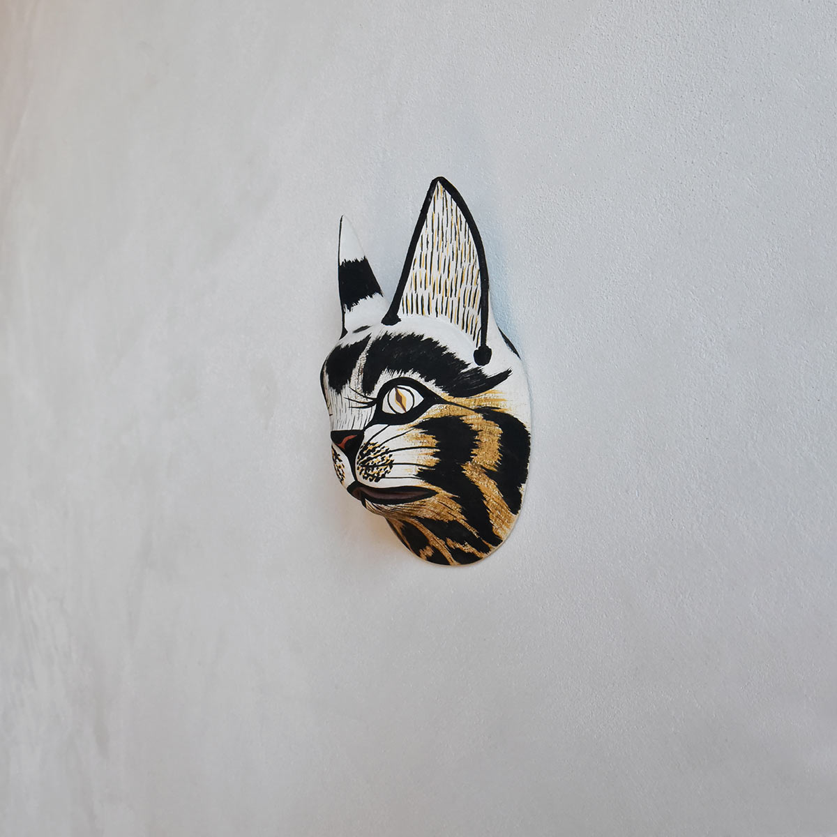 Trophée mural en bois petit chat Finca Home