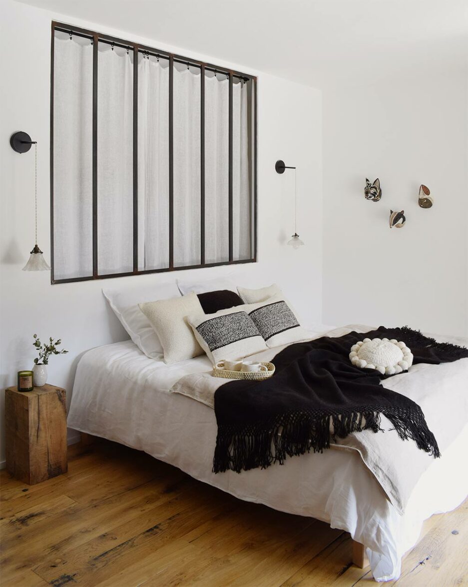 Chambre bohème noir et blanc Finca Home