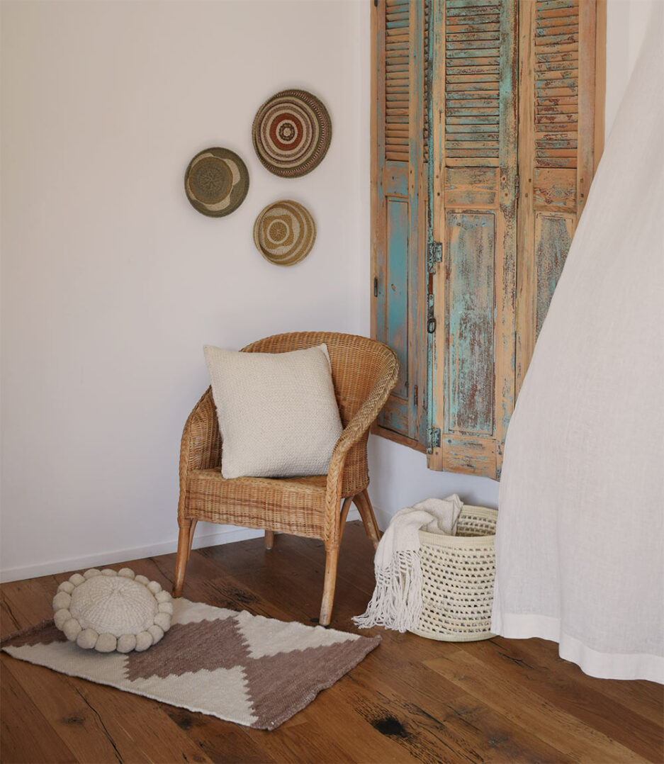 Mini tapis en laine marron Finca Home