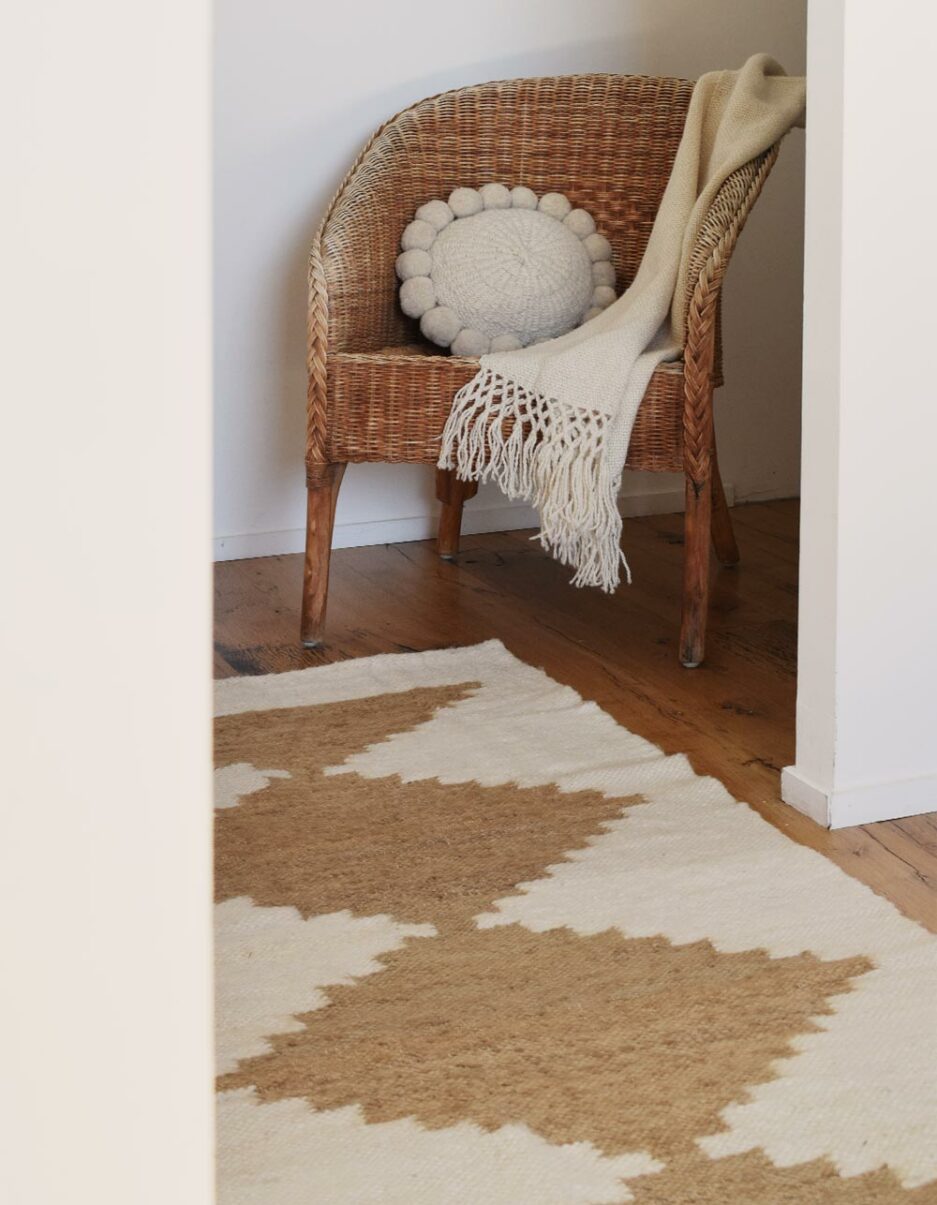 Tapis de couloir en laine ocre Finca Home