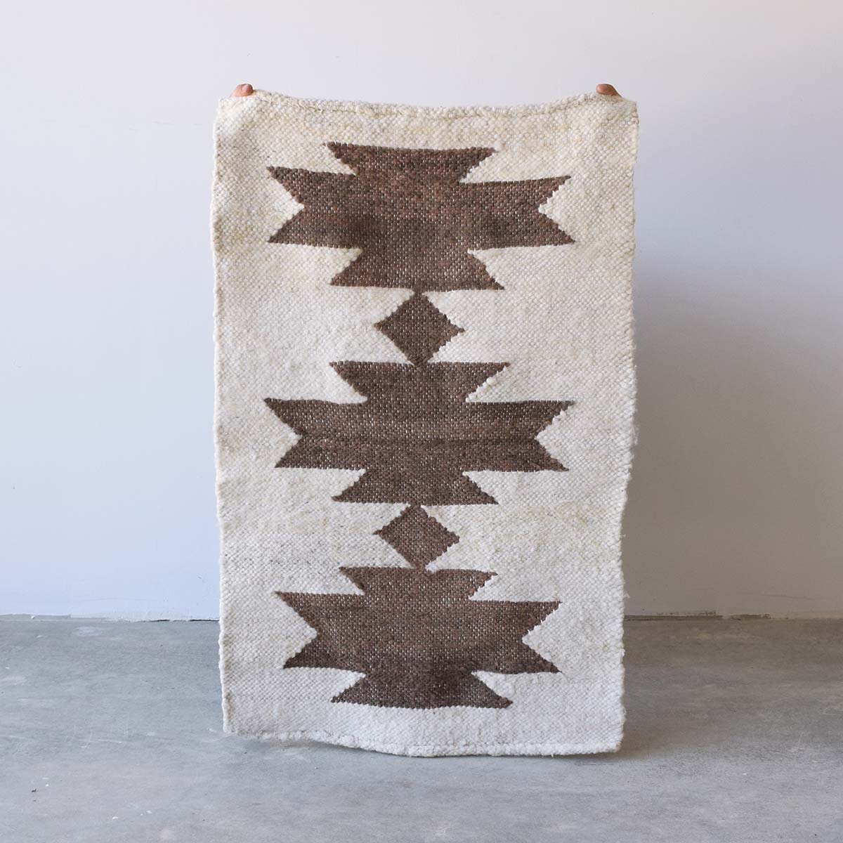 Mini tapis en laine brun Finca Home