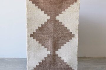 Mini tapis en laine marron Finca Home