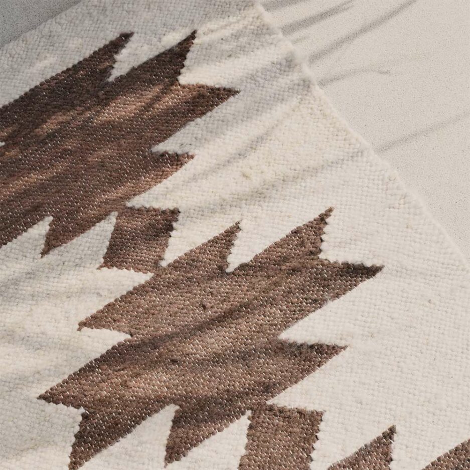 Mini tapis en laine brun Finca Home