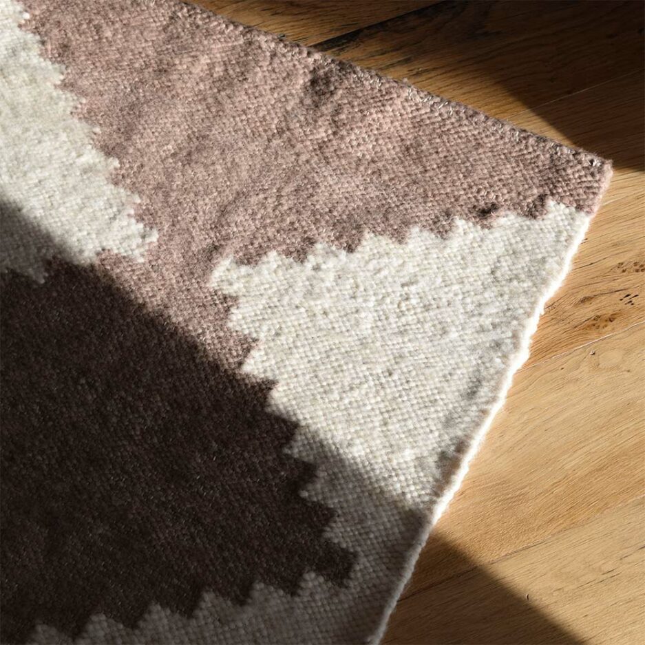 Mini tapis en laine marron Finca Home