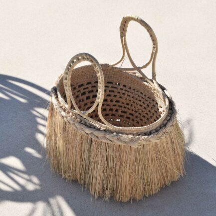Panier tressé en palmier