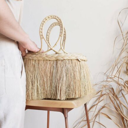 Panier tressé en palmier