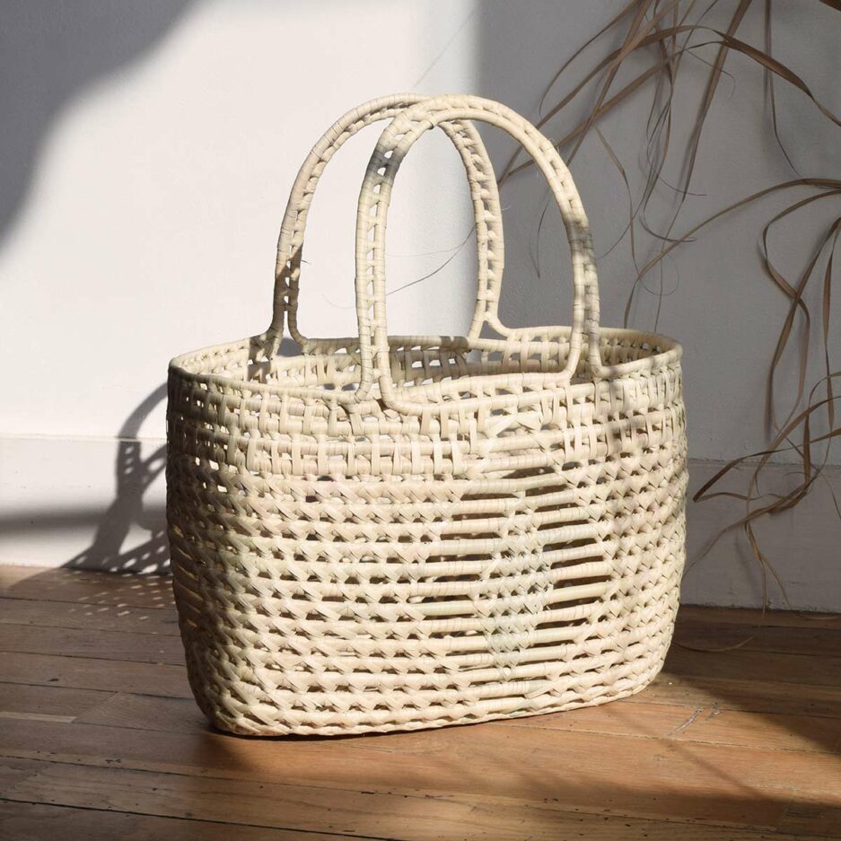 Panier en palmier tressé XL naturel Finca Home