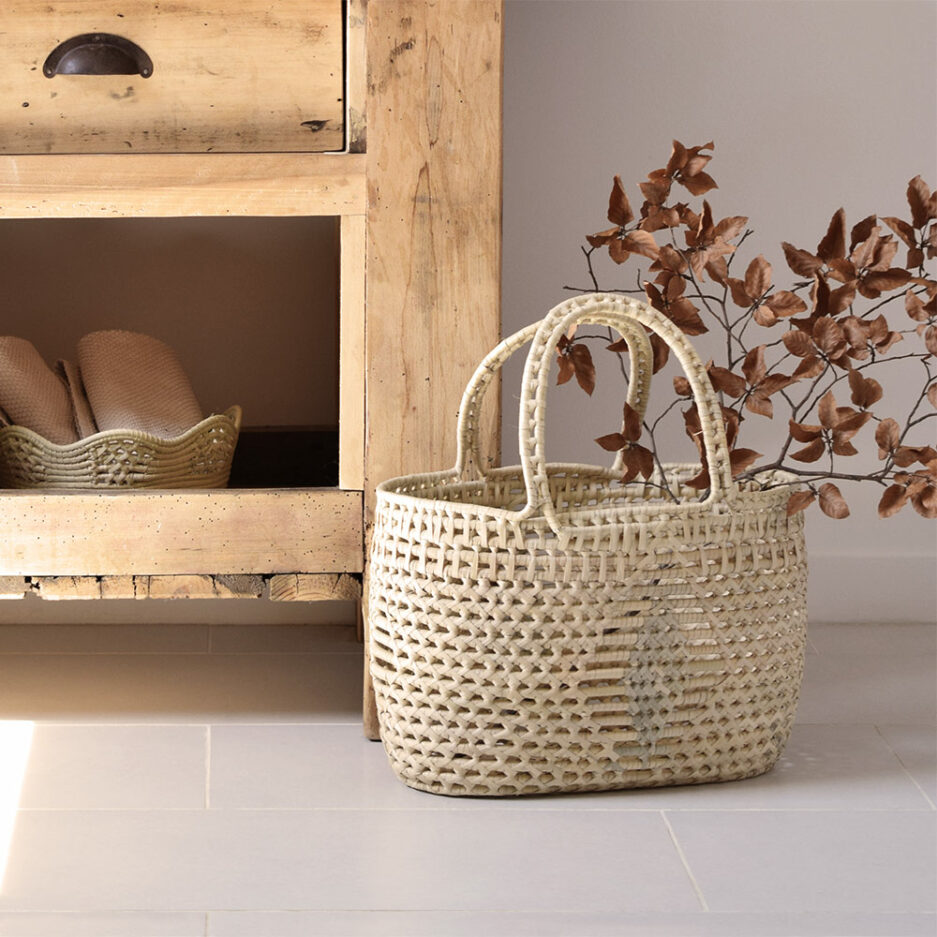 Panier en palmier tressé XL naturel Finca Home