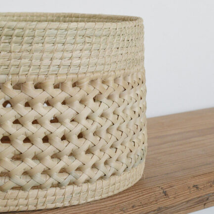 Panière tressée en palmier