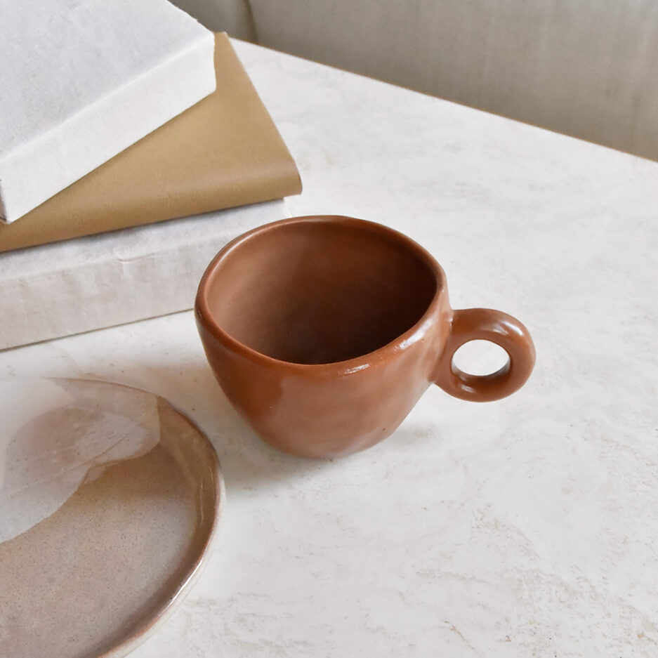 Tasse céramique anses terracotta Finca Home