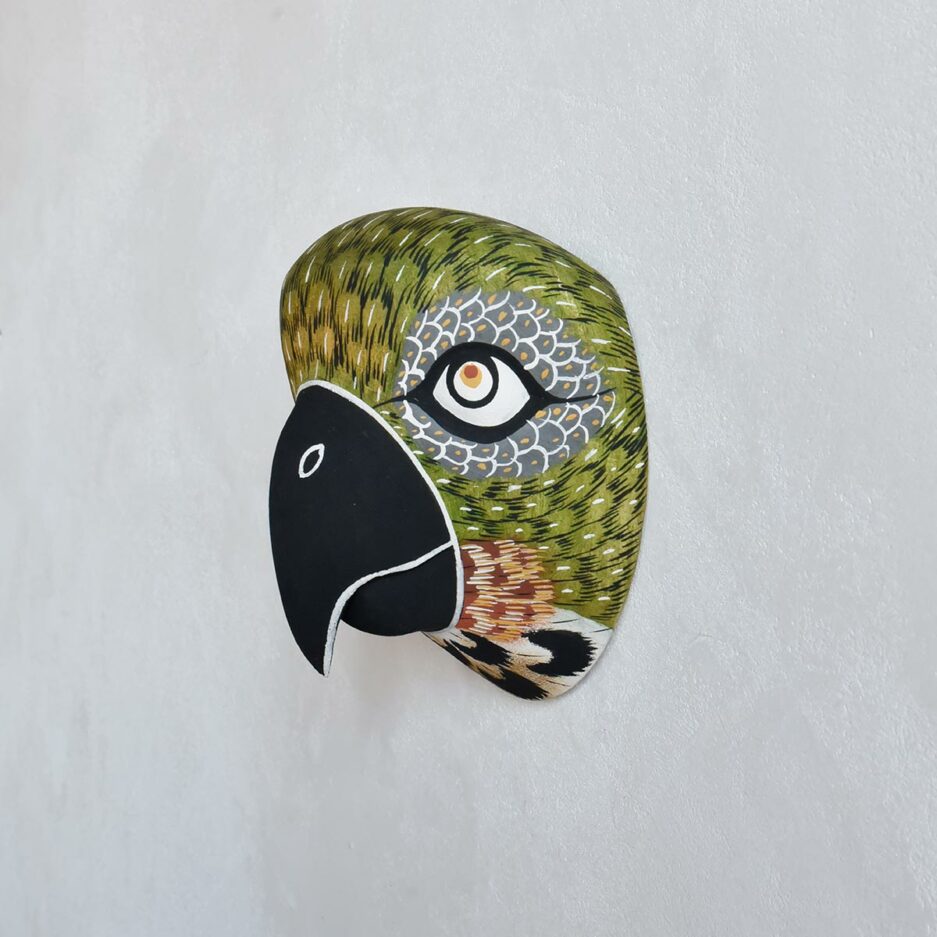 Trophée mural en bois perroquet Finca Home