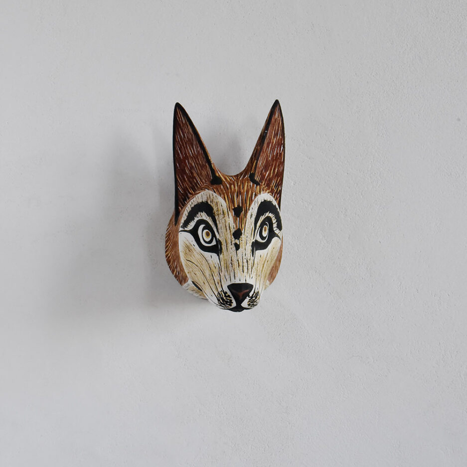Trophée animaux en bois renard Finca Home