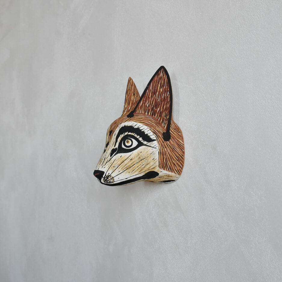 Trophée animaux en bois renard Finca Home