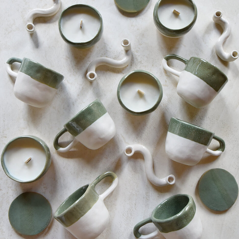 Collection céramique artisanale vert Finca Home
