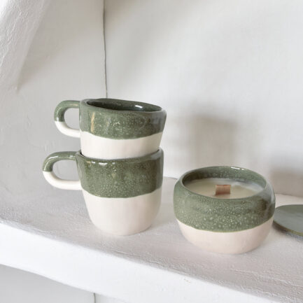 Mug en céramique vert