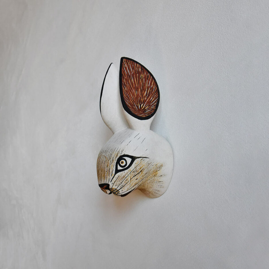Trophée mural en bois lapin Finca Home