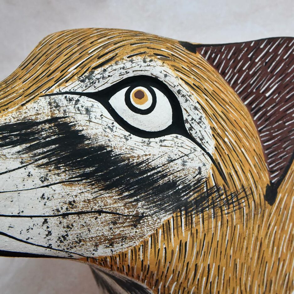 Trophée mural en bois renard roux Finca Home