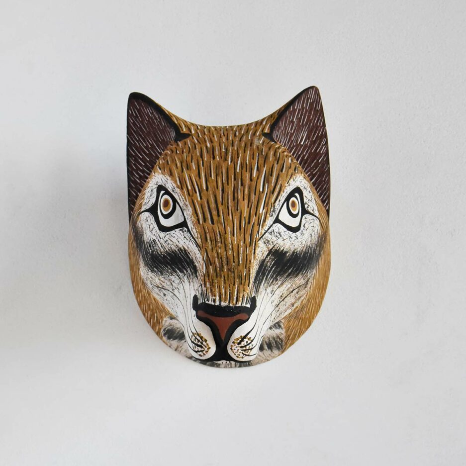 Trophée mural en bois renard roux Finca Home