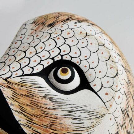 Masque Chouette Hulotte en bois