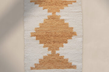 Mini tapis en laine ocre Finca Home