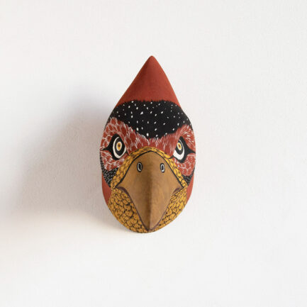 Masque Oiseau Cardinal en bois