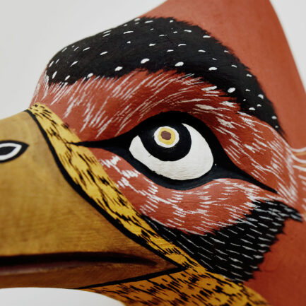 Masque Oiseau Cardinal en bois