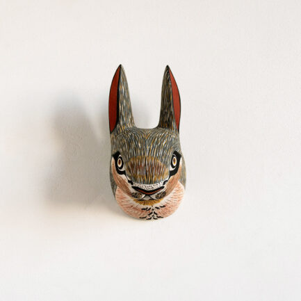 Masque Lièvre en bois