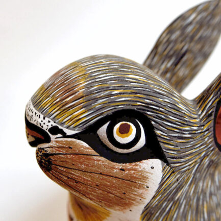 Masque Lièvre en bois