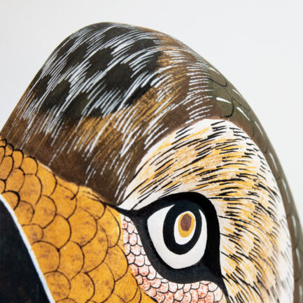 Masque Moineau en bois