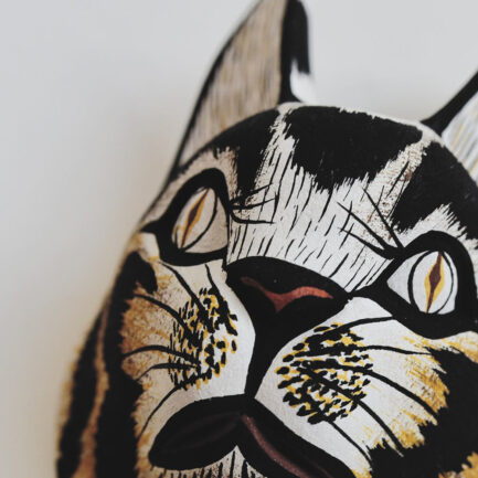 Masque Panthera en bois